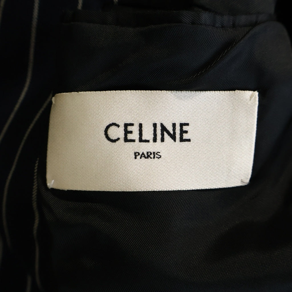 CELINE(セリーヌ) ストライプダブルジャケット ネイビー 25ZZ9964C