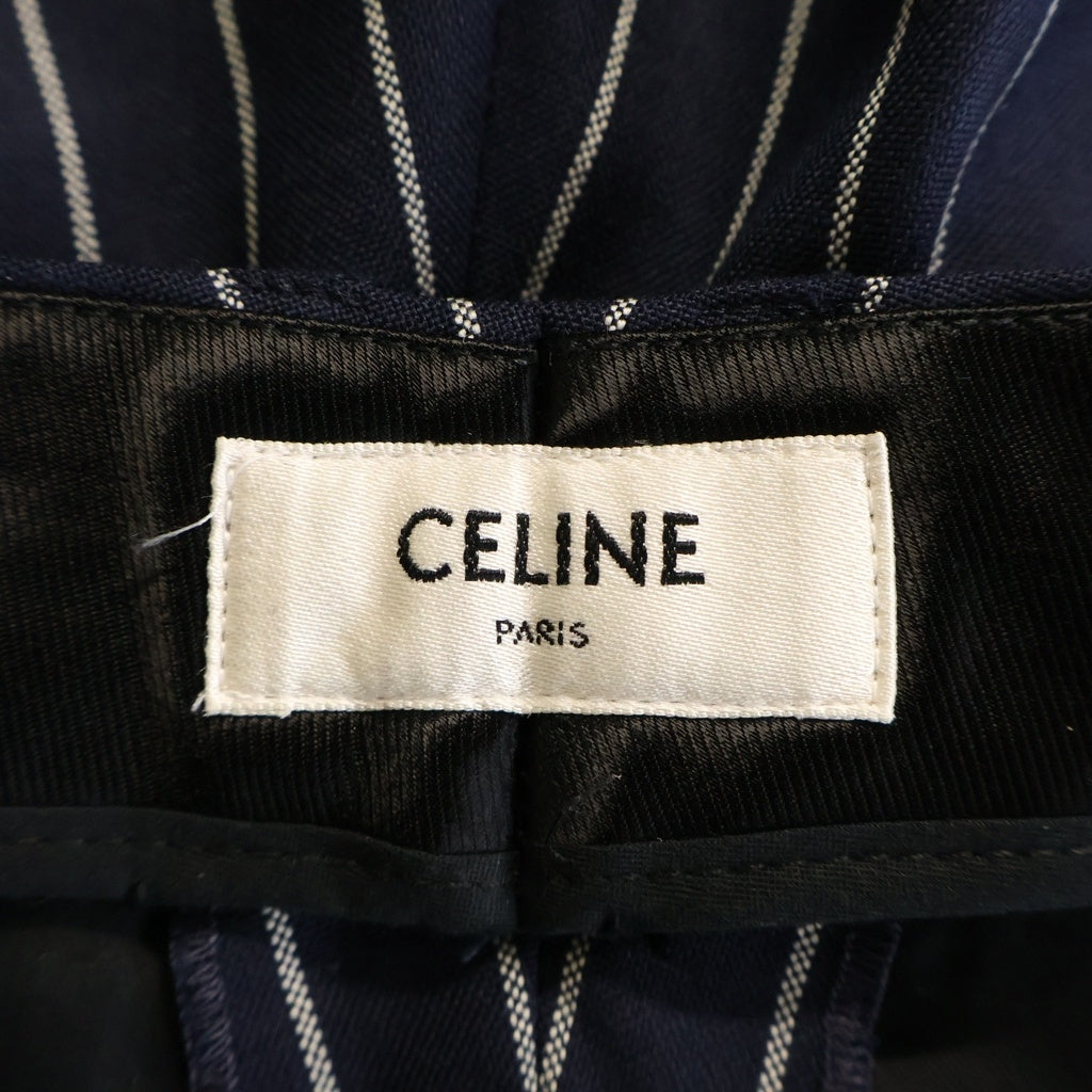 CELINE(セリーヌ) ストライプスラックス ロングパンツ ネイビー 21ZZ0964C