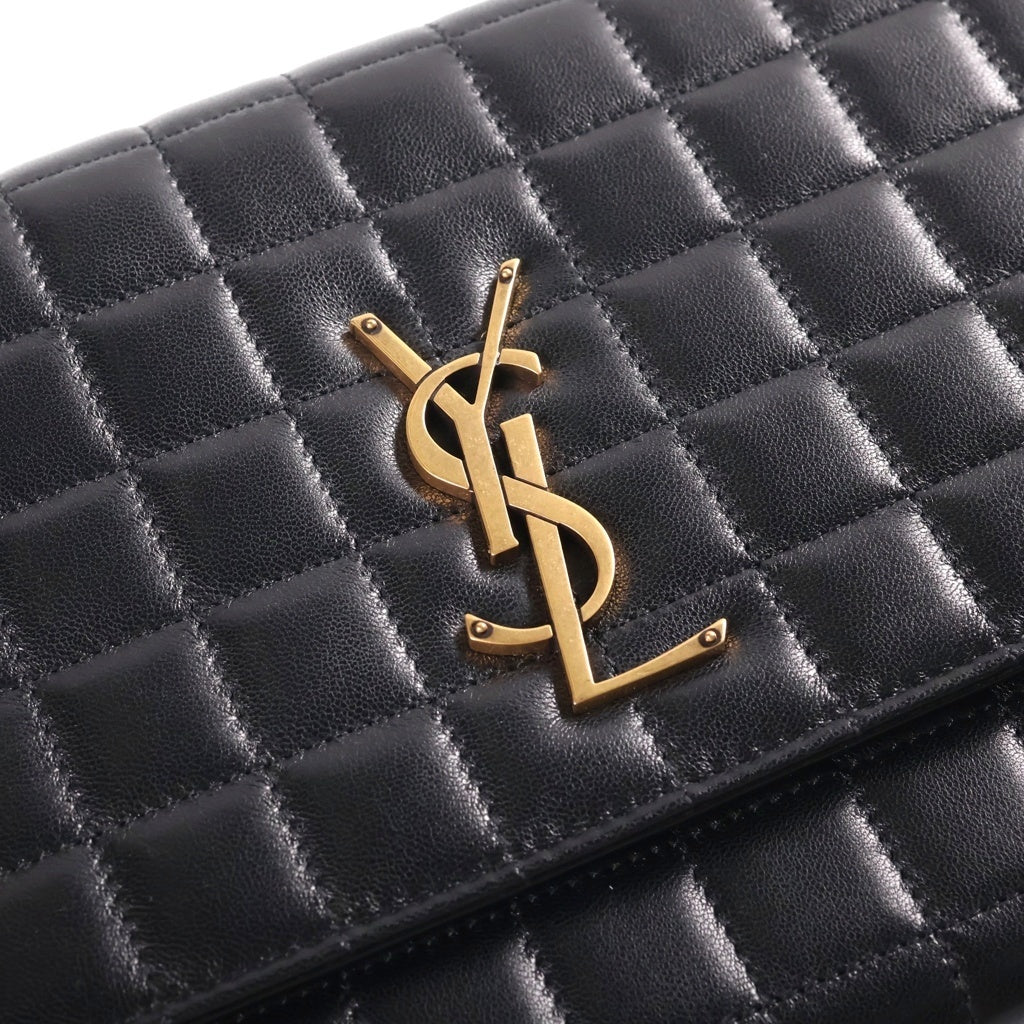SAINT LAURENT PARIS(サンローランパリ) Quilting Leather Clutch Bag カサンドラ キルティングレザークラッチバッグ ハンドバッグ セカンドバッグ ブラック 759879 レディース