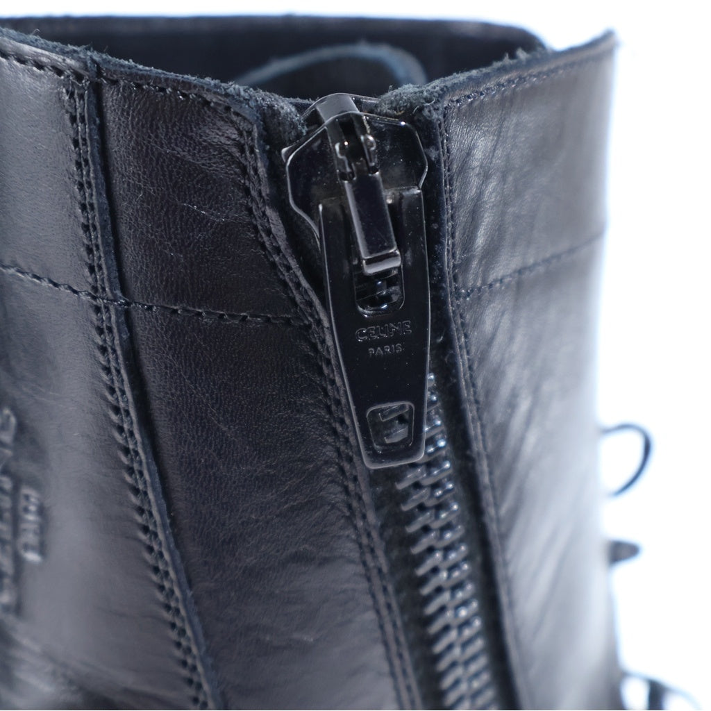 CELINE(セリーヌ) Combat Boots レンジャー コンバットブーツ レザーハイカットシューズ ブラック