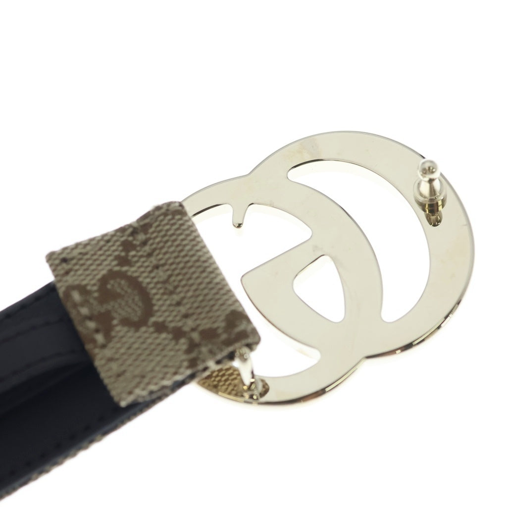 GUCCI(グッチ) Double G Belt GGスプリーム ダブルG レザーベルト ベージュ 625839 レディース