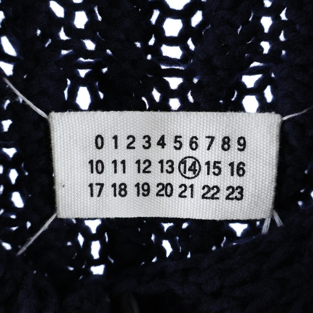 Maison Martin Margiela(メゾンマルタンマルジェラ) 09AW ここのえ期 CHUNCKY BUTTON KNIT チャンキーニットブルゾン ボタンカーディガン ネイビー
