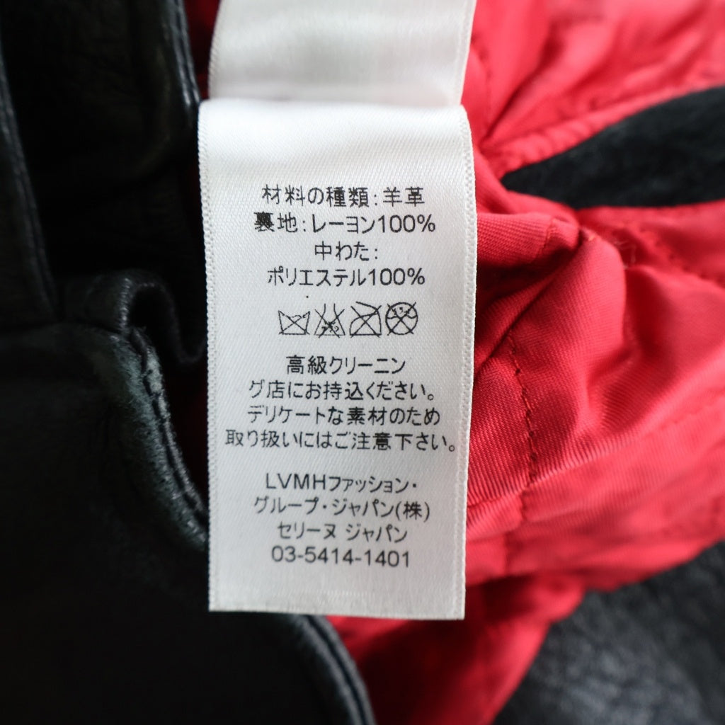 CELINE(セリーヌ) BIKER LETHER RIDERS JACKET フィービー期 バイカーレザーライダースジャケット ブラック 2 5H99/6287 レディース