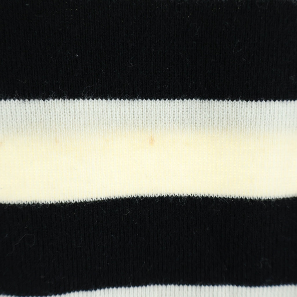 CELINE(セリーヌ) CROPPED BORDER SWEAT クロップド トリオンフ ボーダー ボートネックニット セーター レディース ホワイト/ブラック 2X877540I