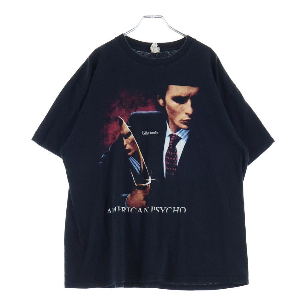 VINTAGE(ヴィンテージ) 00s AMERICAN PSYCHO KILLER LOOKS アメリカンサイコ ムービー 映画 半袖Tシャツ カットソー ブラック
