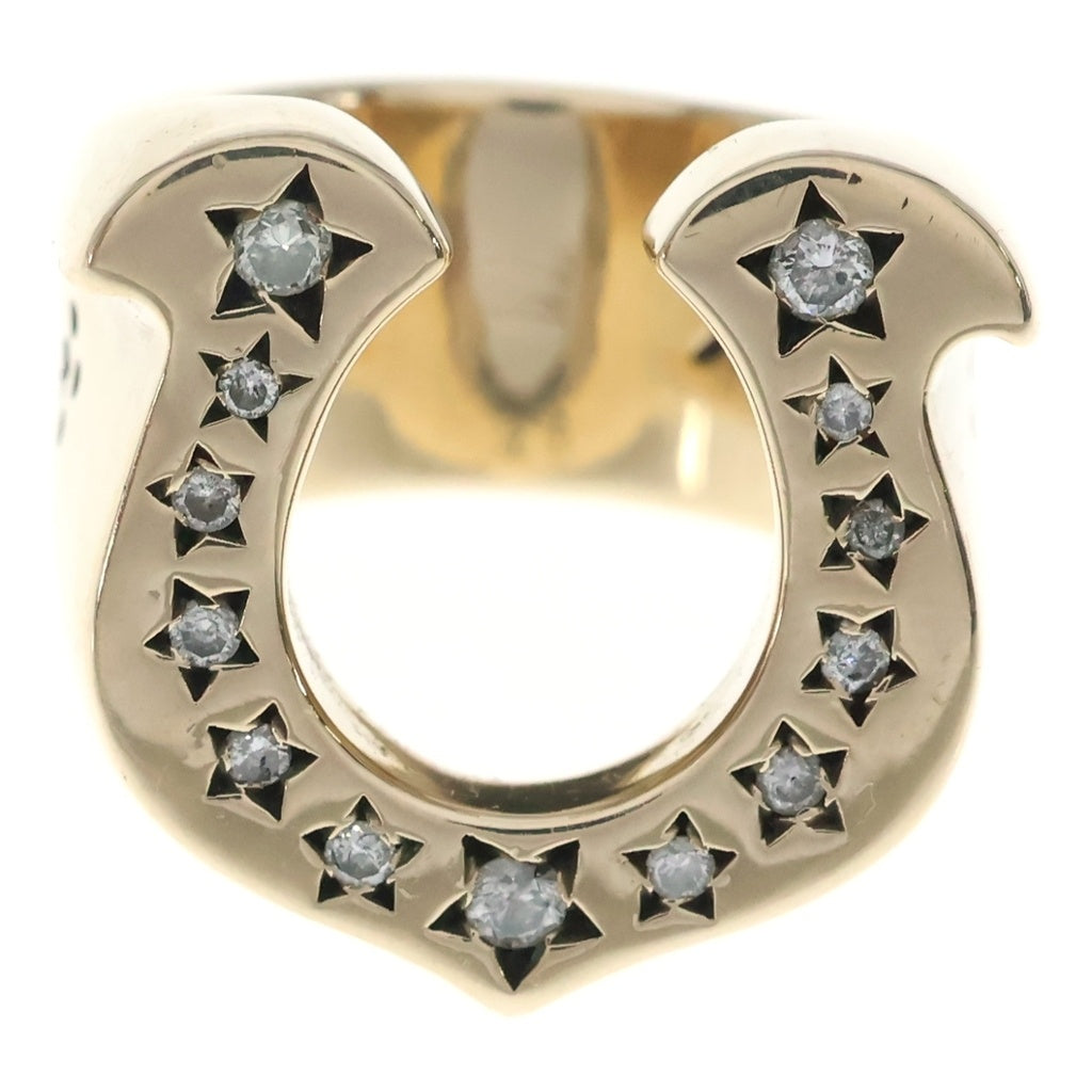 TENDERLOIN(テンダーロイン) T-H.SRING GOLD/STONE 8K ダイヤ ホースシューリング 指輪 8号 ゴールド
