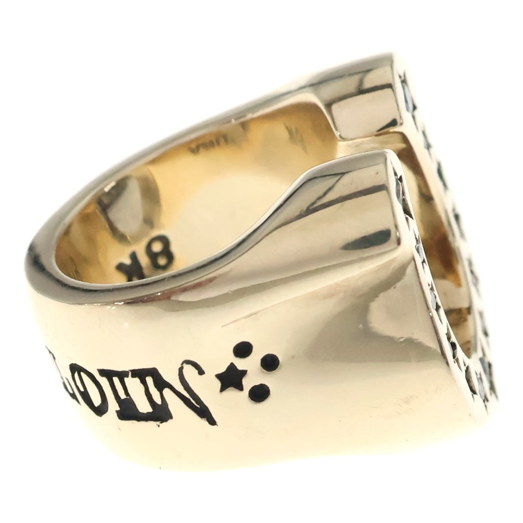 TENDERLOIN(テンダーロイン) T-H.SRING GOLD/STONE 8K ダイヤ ホースシューリング 指輪 8号 ゴールド