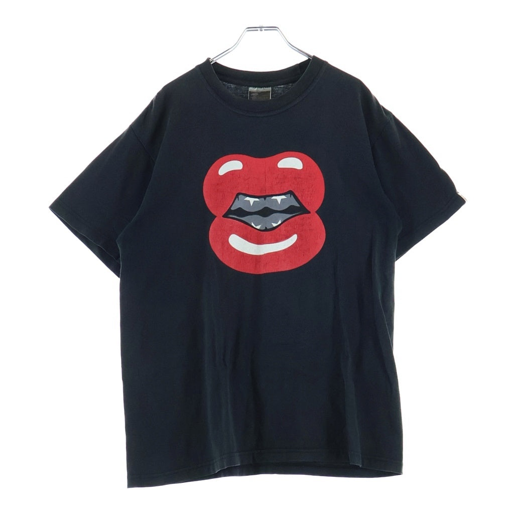 A BATHING APE(アベイシングエイプ) VINTAGE BAPE HEADS SHOW 2003 LIMITED LIPS AND TONGUE PRINT S/S TEE ヴィンテージ リップス&タン プリント半袖Tシャツ カットソー ブラック