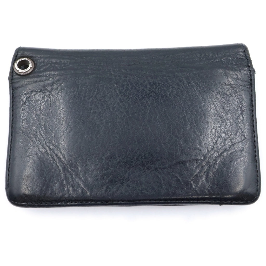 CHROME HEARTS(クロムハーツ) 2ZIP 2ジップ クロスボールボタンレザーウォレット 財布 ブラック BCA363