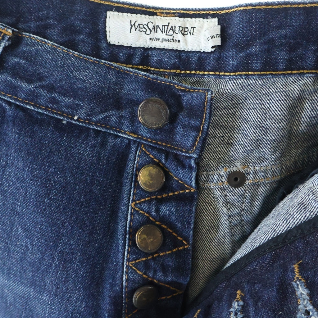 Yves Saint Laurent rive gauche(イヴサンローランリヴゴーシュ) 04SS TOM FORD FLARE DENIM PANTS トム・フォード期 カサンドラロゴ フレアデニムパンツ インディゴ