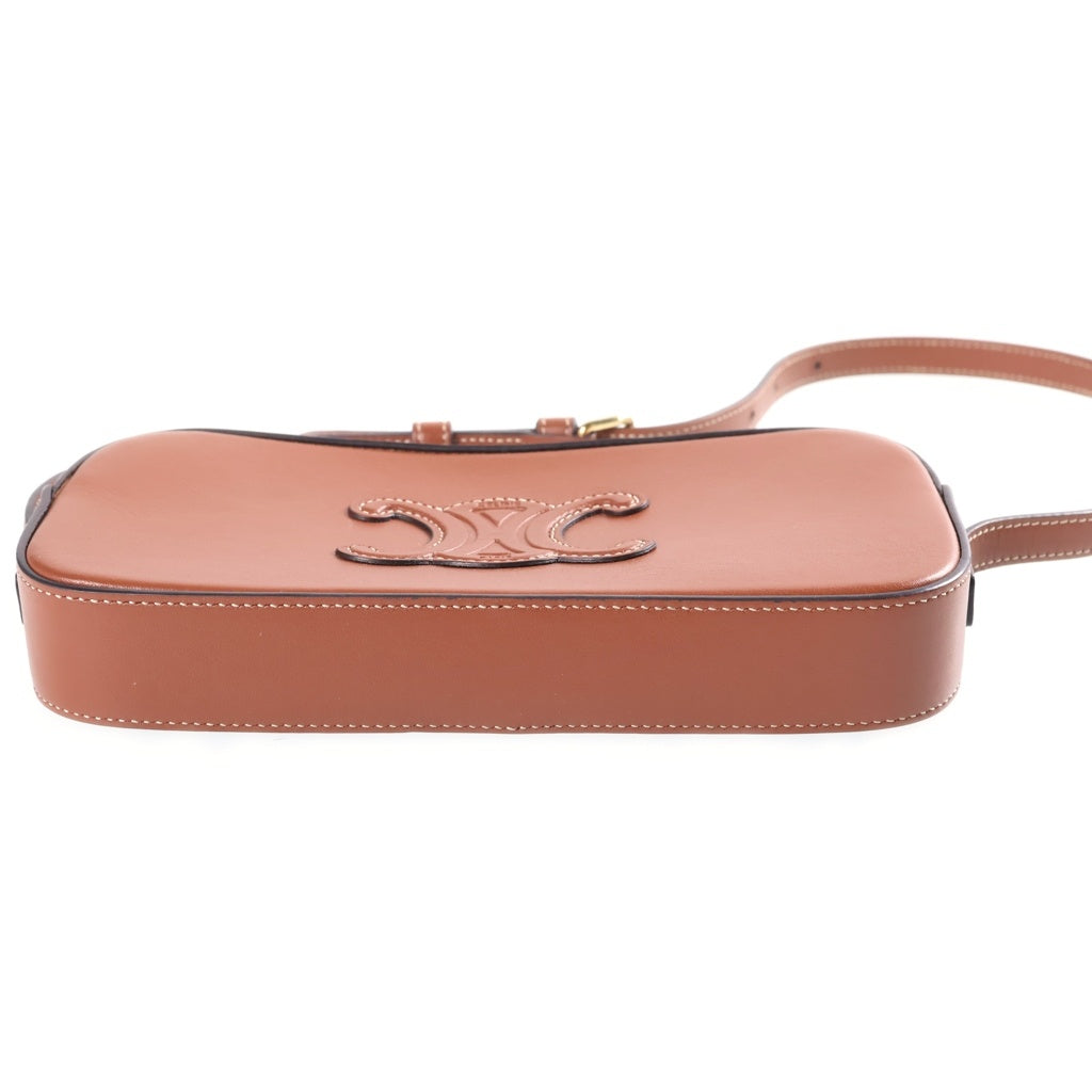 CELINE(セリーヌ) Cuir Triomphe Camera Bag キュイル トリオンフ レザーカメラバッグ ショルダーバッグ ブラウン 10J583DR8 レディース