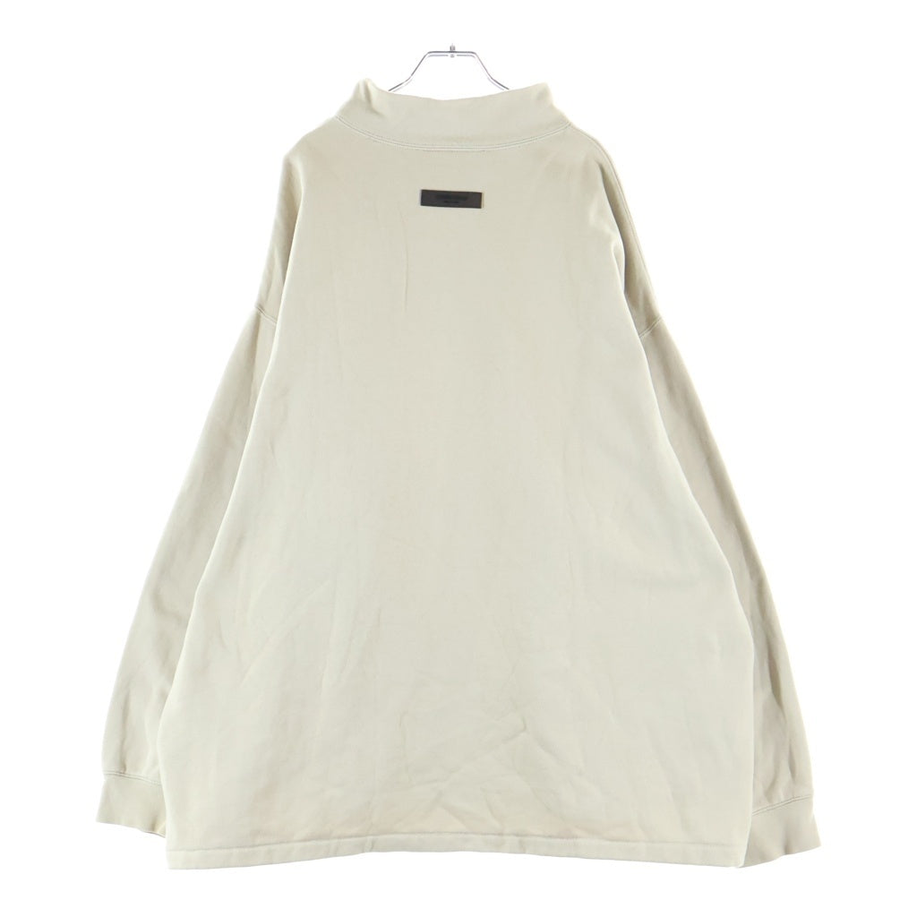FEAR OF GOD(フィアオブゴッド) MOCK NECK SWEATSHIRT フェルトロゴ モックネックスウェットトレーナー ベージュ