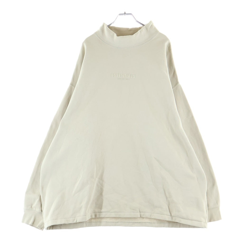 FEAR OF GOD(フィアオブゴッド) MOCK NECK SWEATSHIRT フェルトロゴ モックネックスウェットトレーナー ベージュ