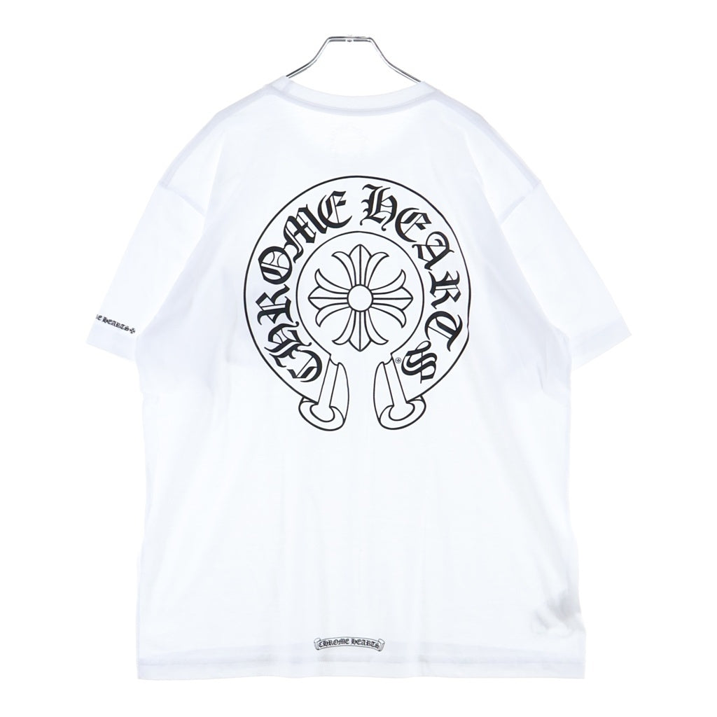 CHROME HEARTS(クロムハーツ) Back CH PLS Tee バック ホースシューCH 半袖Tシャツ カットソー ホワイト