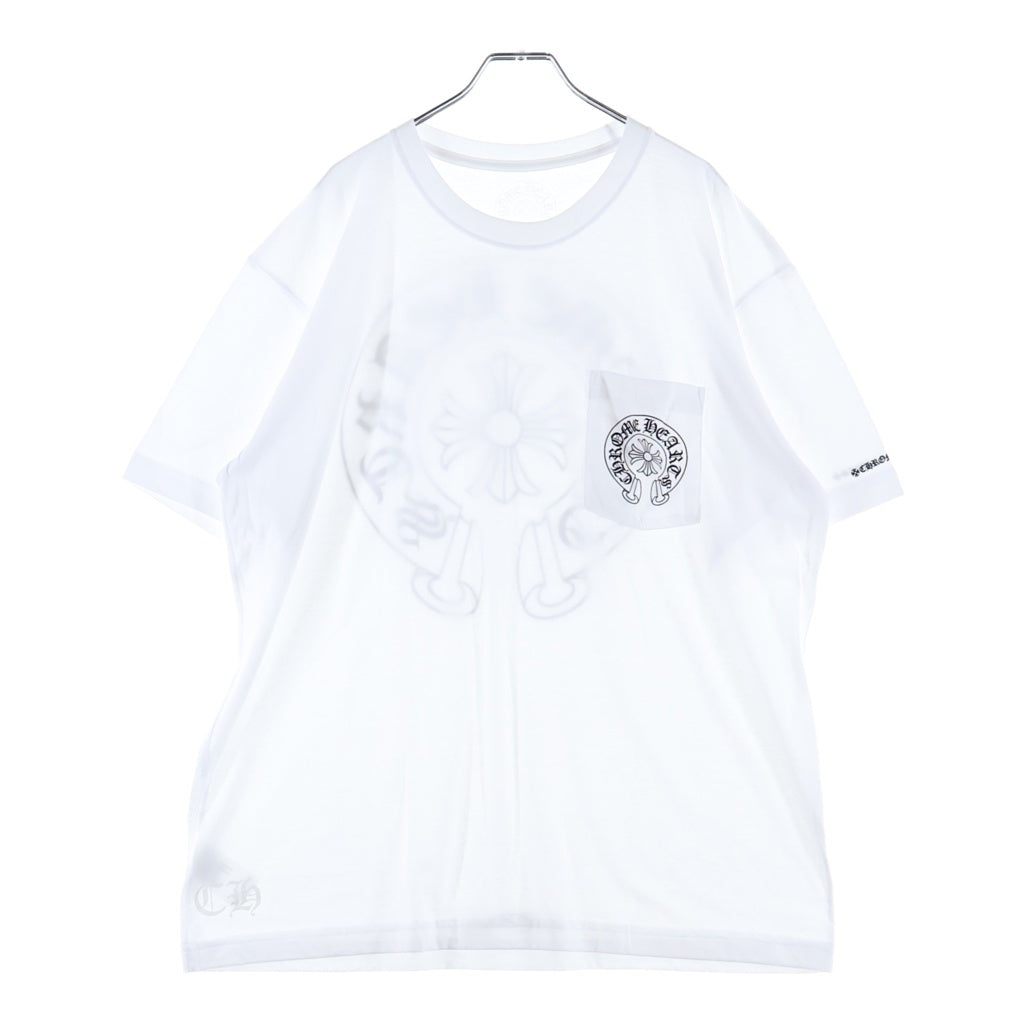 CHROME HEARTS(クロムハーツ) Back CH PLS Tee バック ホースシューCH 半袖Tシャツ カットソー ホワイト