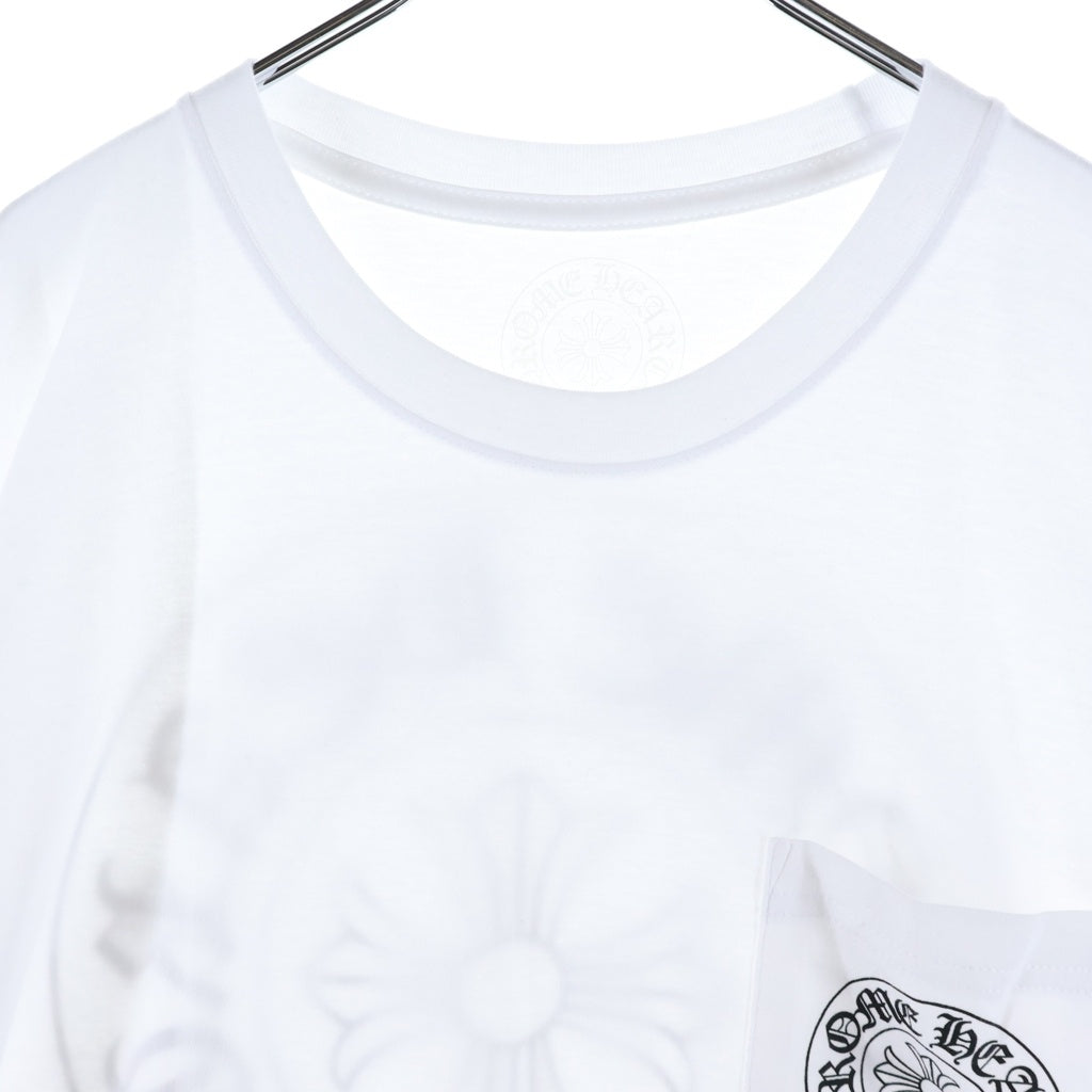 CHROME HEARTS(クロムハーツ) Back CH PLS Tee バック ホースシューCH 半袖Tシャツ カットソー ホワイト