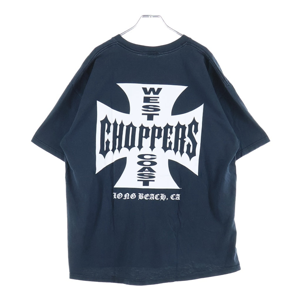 VINTAGE(ヴィンテージ) 90-00s West Coast Choppers Tee ウエストコーストチョッパーズ アイアンクロス 半袖Tシャツ カットソー ネイビー