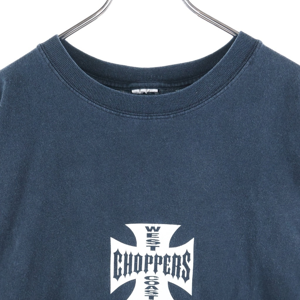 VINTAGE(ヴィンテージ) 90-00s West Coast Choppers Tee ウエストコーストチョッパーズ アイアンクロス 半袖Tシャツ カットソー ネイビー