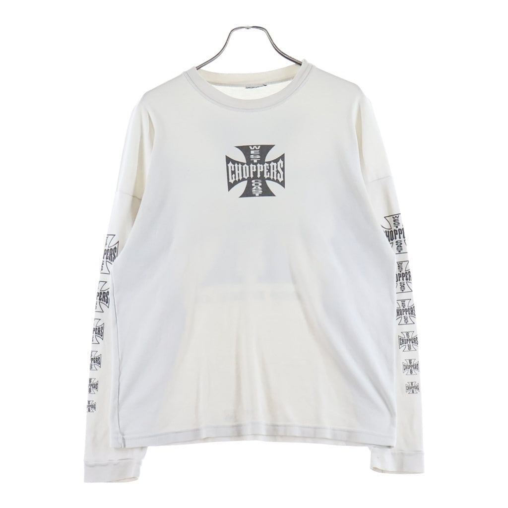 VINTAGE(ヴィンテージ) 90-00s West Coast Choppers L/S Tee ウエストコーストチョッパーズ アイアンクロス 長袖Tシャツ カットソー ホワイト