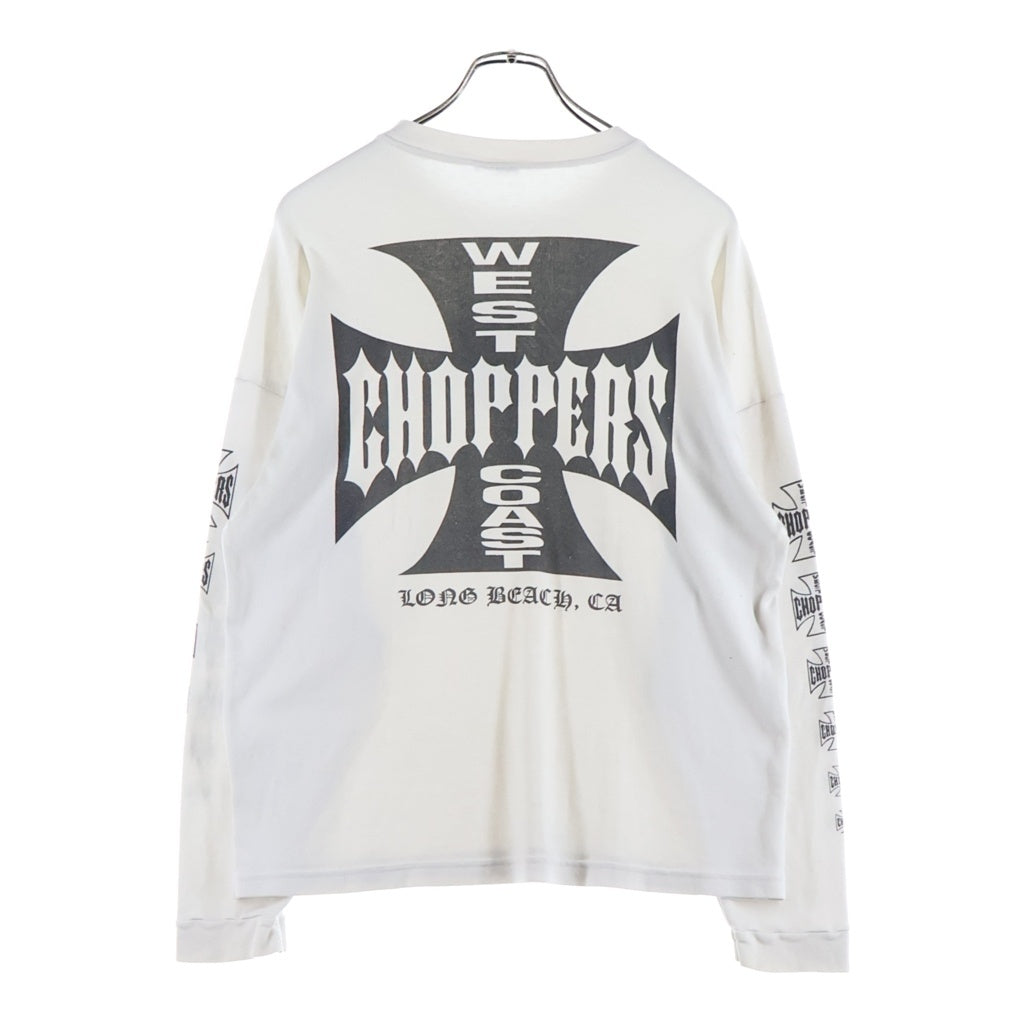VINTAGE(ヴィンテージ) 90-00s West Coast Choppers L/S Tee ウエストコーストチョッパーズ アイアンクロス 長袖Tシャツ カットソー ホワイト