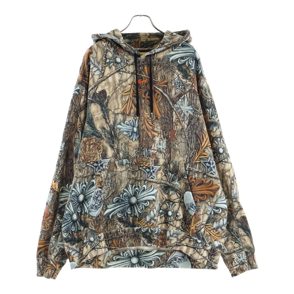 CHROME HEARTS(クロムハーツ) ×NIKE×NOCTA DRAKE HOODIE ナイキ ノクタ ドレイク バックホースシュープリント プルオーバースウェットパーカー ブラウン