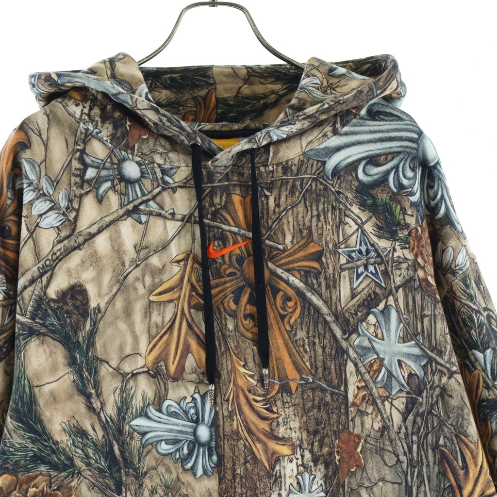 CHROME HEARTS(クロムハーツ) ×NIKE×NOCTA DRAKE HOODIE ナイキ ノクタ ドレイク バックホースシュープリント プルオーバースウェットパーカー ブラウン