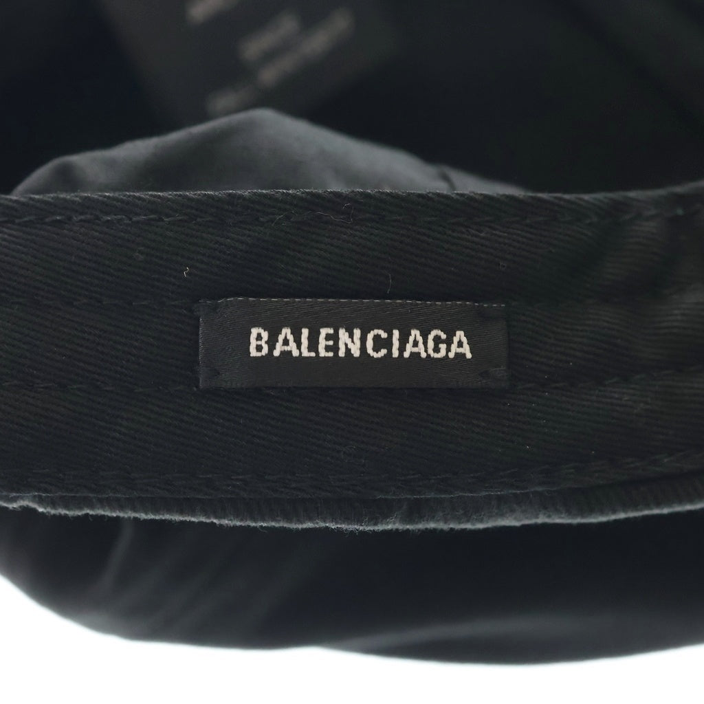 BALENCIAGA(バレンシアガ) 17AW Cap ロゴ刺繍 キャップ 帽子 ブラック