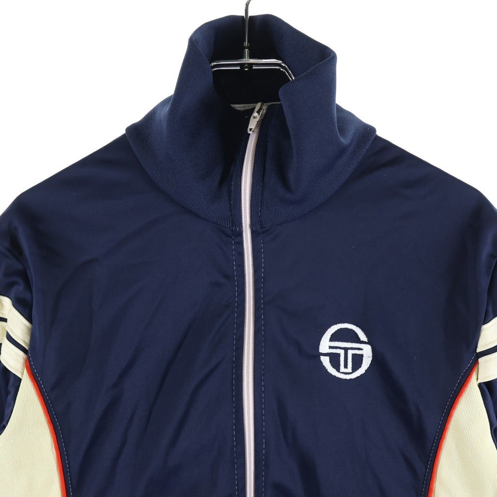 NO BRAND(ノーブランド) 80S-90S SERGIO TACCHINI セルジオタッキーニ イタリア製 ロゴ刺繍 トラックジャケット ジャージ ネイビー/ホワイト