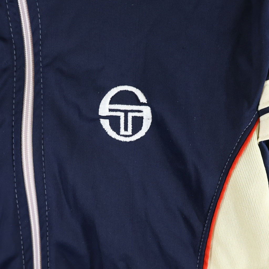 NO BRAND(ノーブランド) 80S-90S SERGIO TACCHINI セルジオタッキーニ イタリア製 ロゴ刺繍 トラックジャケット ジャージ ネイビー/ホワイト