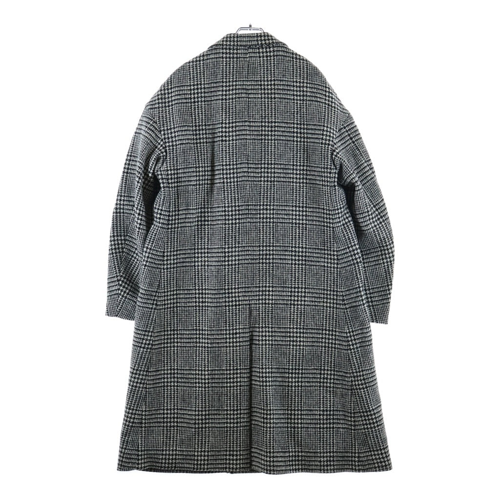 Rags McGREGOR(ラグスマックレガー) 16AW CHECK COAT ロングチェックコート ブラック/ホワイト 211126604