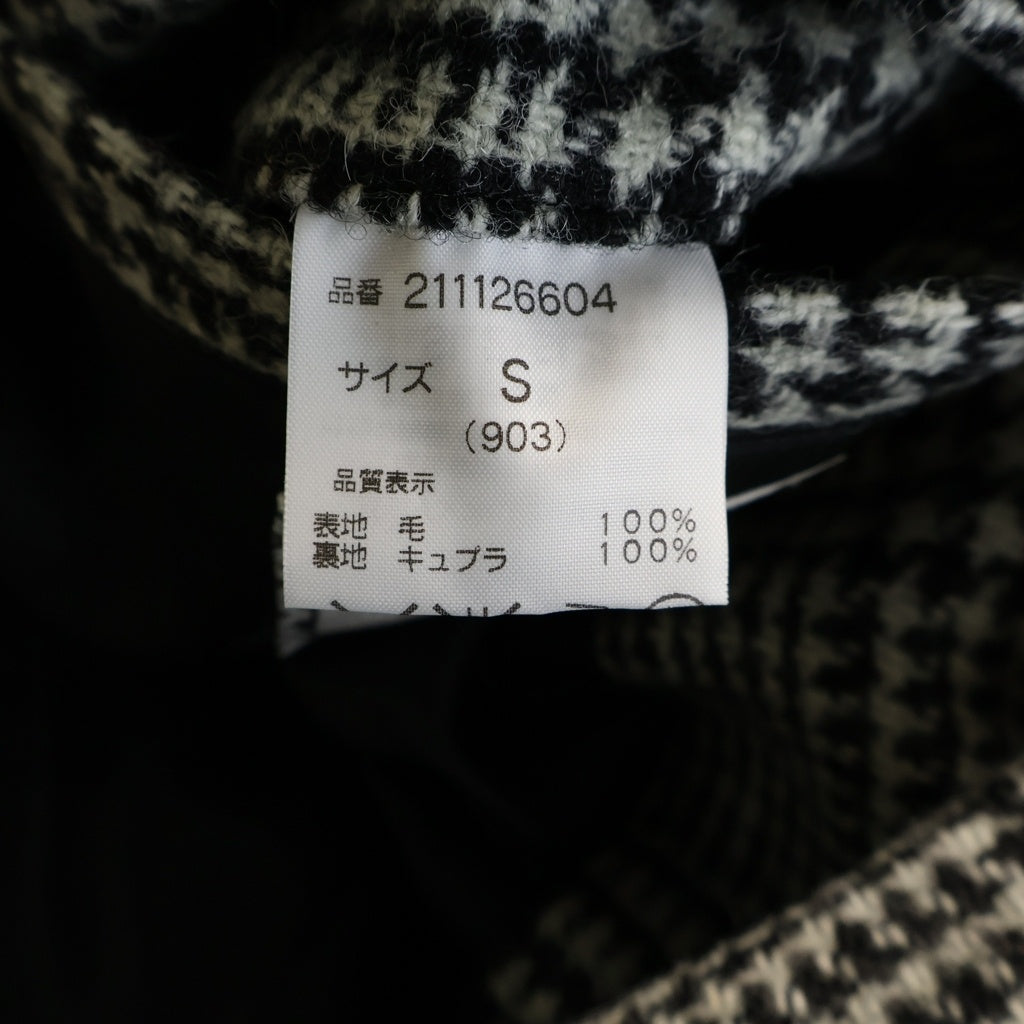Rags McGREGOR(ラグスマックレガー) 16AW CHECK COAT ロングチェックコート ブラック/ホワイト 211126604