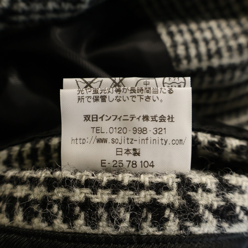 Rags McGREGOR(ラグスマックレガー) 16AW CHECK COAT ロングチェックコート ブラック/ホワイト 211126604