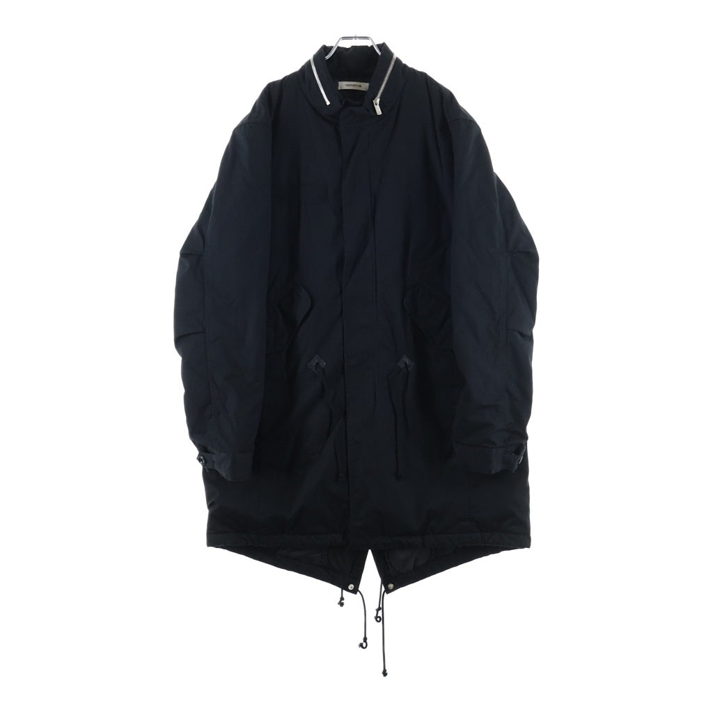 NO BRAND(ノーブランド) ×Rags McGREGOR TROOPER PUFF COAT COTTON TWILL ラグス マックレガー ドローコード モッズコート ブラック NN-JU2851