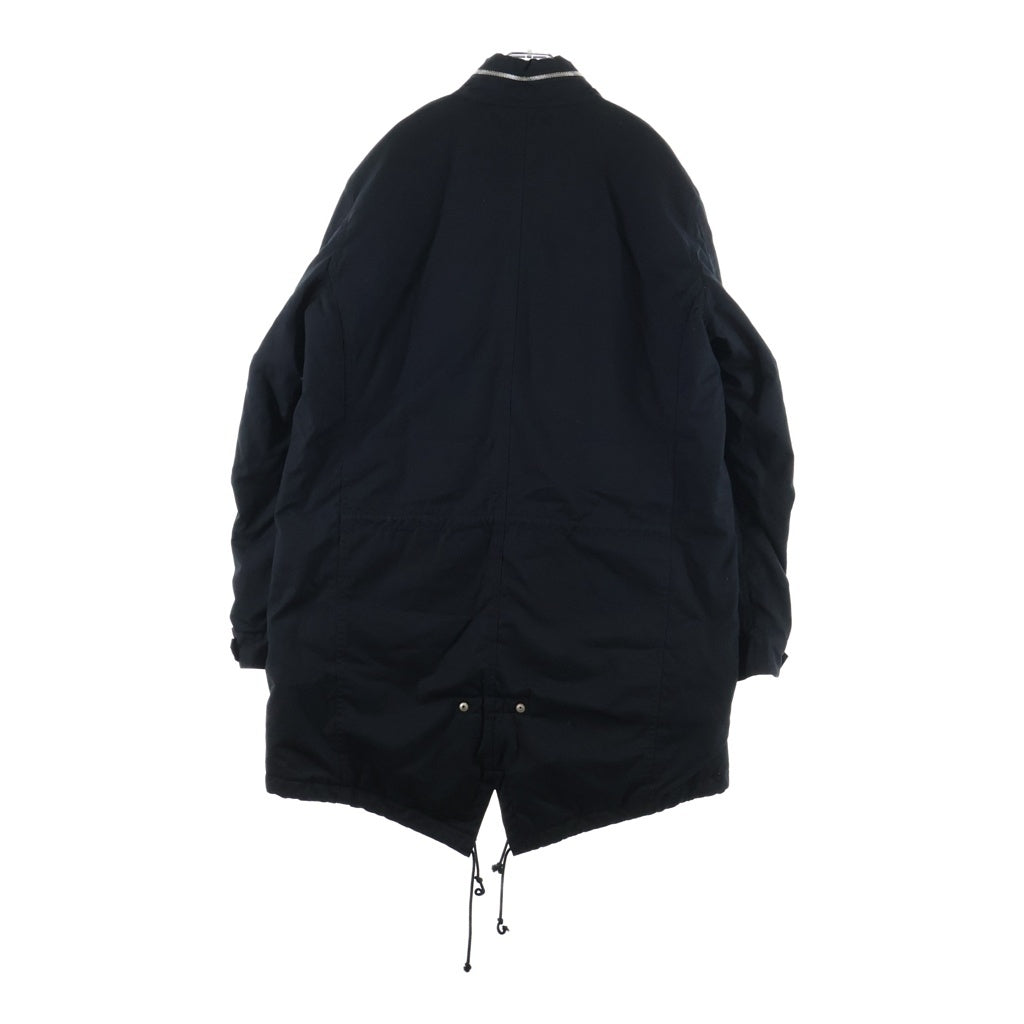 NO BRAND(ノーブランド) ×Rags McGREGOR TROOPER PUFF COAT COTTON TWILL ラグス マックレガー ドローコード モッズコート ブラック NN-JU2851