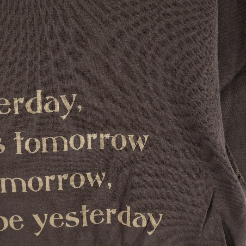 NUMBER (N)INE(ナンバーナイン) 02AW Archive ジョージ期 YESTERDAY プリント 半袖Tシャツ カットソー ブラウン