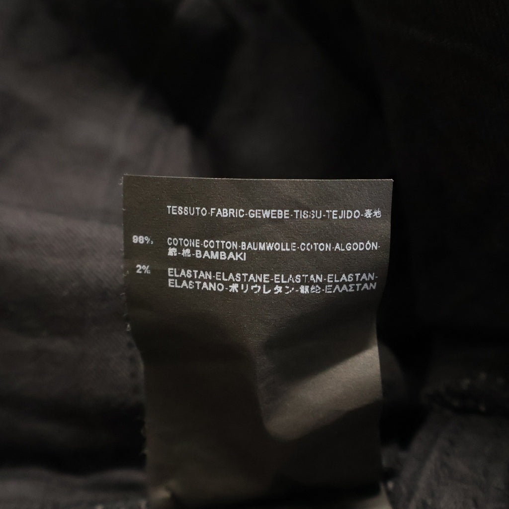 SAINT LAURENT PARIS(サンローランパリ) 15SS Archive Hedi期 Low West Skinny Denim Pants D02 M/SK-LW ローウエスト スキニー クラッシュデニム パンツ ダメージ加工 ブラック UP53 2015 00314