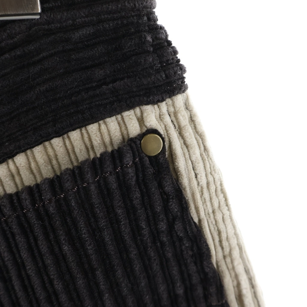 NUMBER (N)INE(ナンバーナイン) 02AW Archive ジョージ期 Corduroy Pants コーデュロイ パンツ バイカラー ブラウン/ベージュ