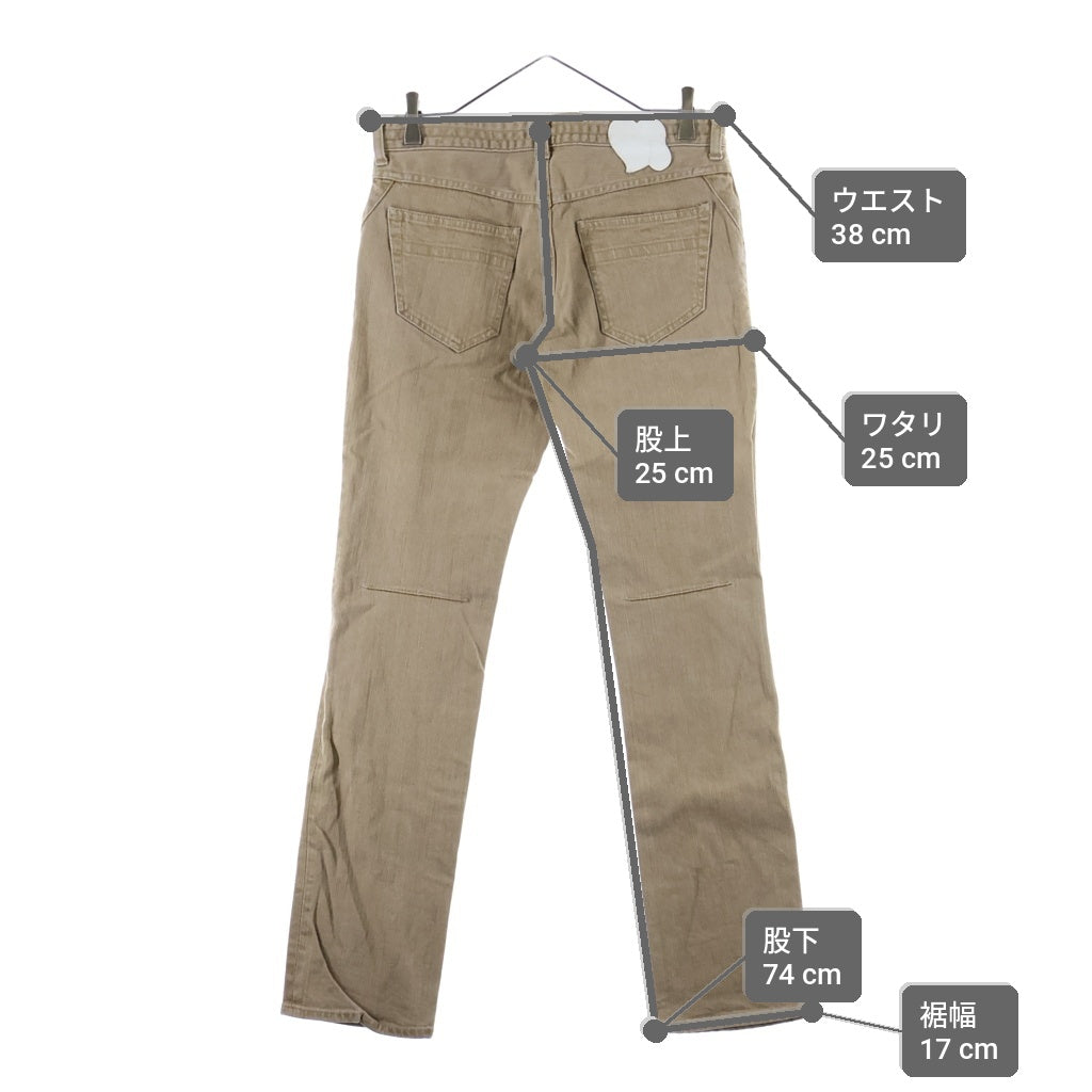 n(n) by NUMBER (N)INE(エヌエヌバイナンバーナイン) 07SS Archive BOUT A BOY期 Straight Pants ハート涙パッチ ストレート パンツ ベージュ