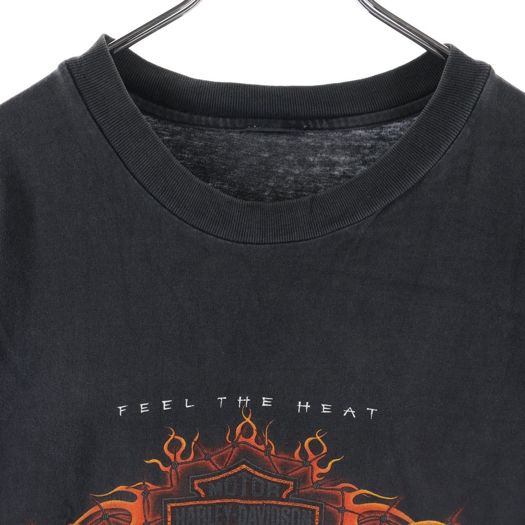 VINTAGE(ヴィンテージ) 90S Harley-Davidson Flame T-Shirt ハーレーダビッドソン フレイムロゴ 半袖Tシャツ グレー