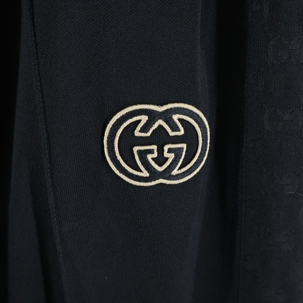 GUCCI(グッチ) Track Pants テクニカルジャージー 総柄トラックパンツ ブラック 768619 XJF4A