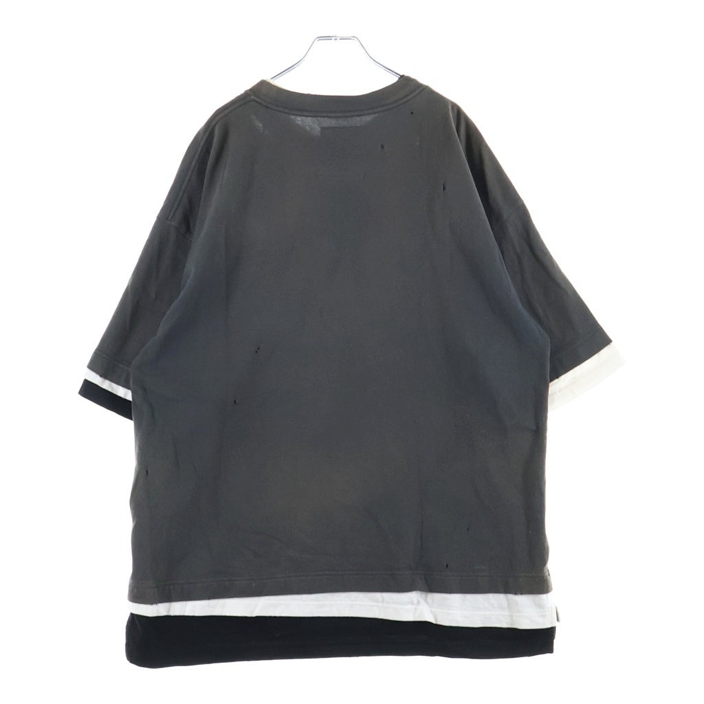 MAISON MIHARAYASUHIRO(メゾンミハラヤスヒロ) Triple Layered T-Shirt トリプルレイヤード 半袖Tシャツ グレー A15TS641