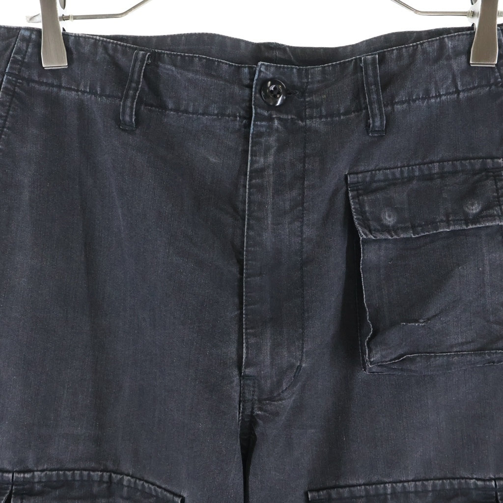 TAKAHIROMIYASHITA The SoloIst.(タカヒロミヤシタザソロイスト) 25AW B.D.U PANTS マルチポケット ドローコード カーゴパンツ ブラック 0016AW25