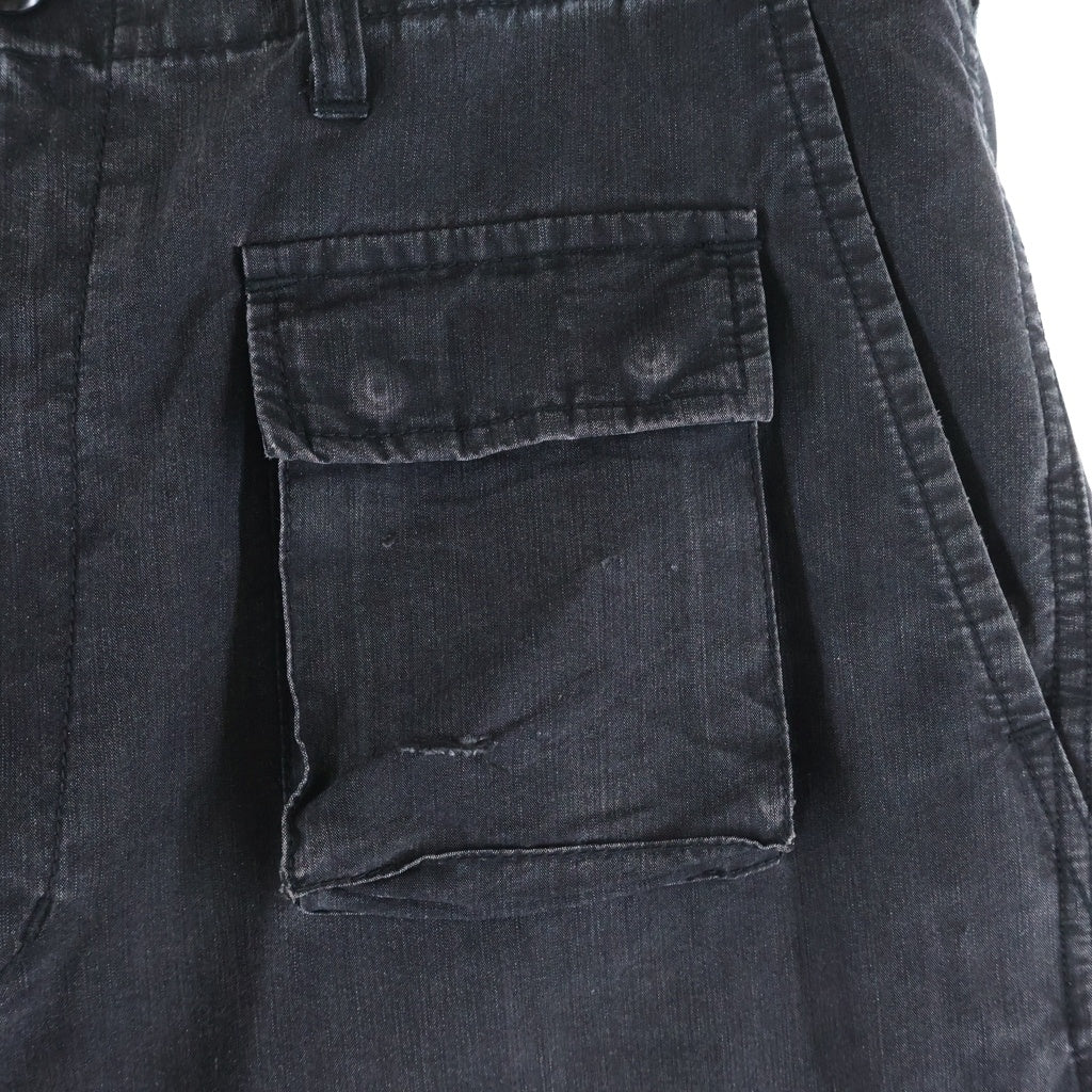 TAKAHIROMIYASHITA The SoloIst.(タカヒロミヤシタザソロイスト) 25AW B.D.U PANTS マルチポケット ドローコード カーゴパンツ ブラック 0016AW25