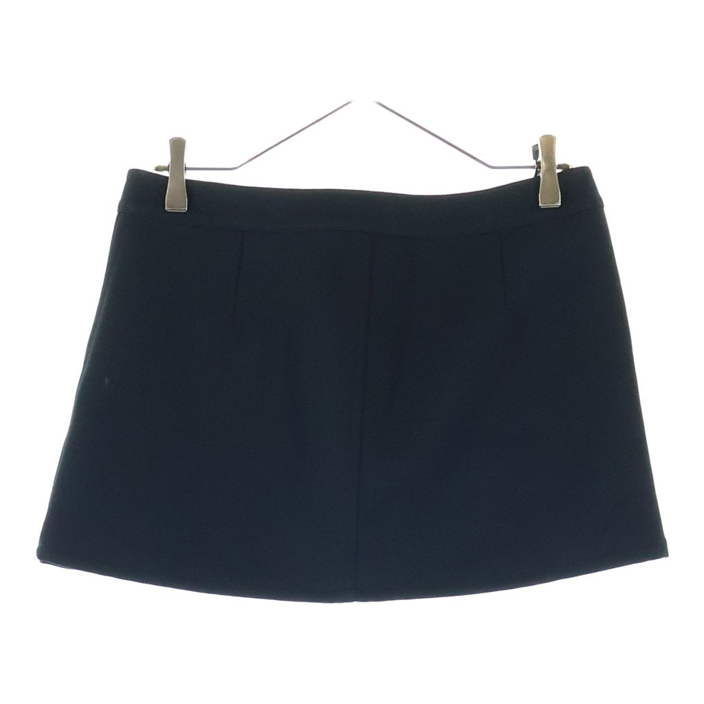 COURREGES(クレージュ) 24AW 2-POCKET TWILL MINI SKIRT ロゴ刺繍 ツイルミニスカート ブラック レディース VESCJU188PL00079999