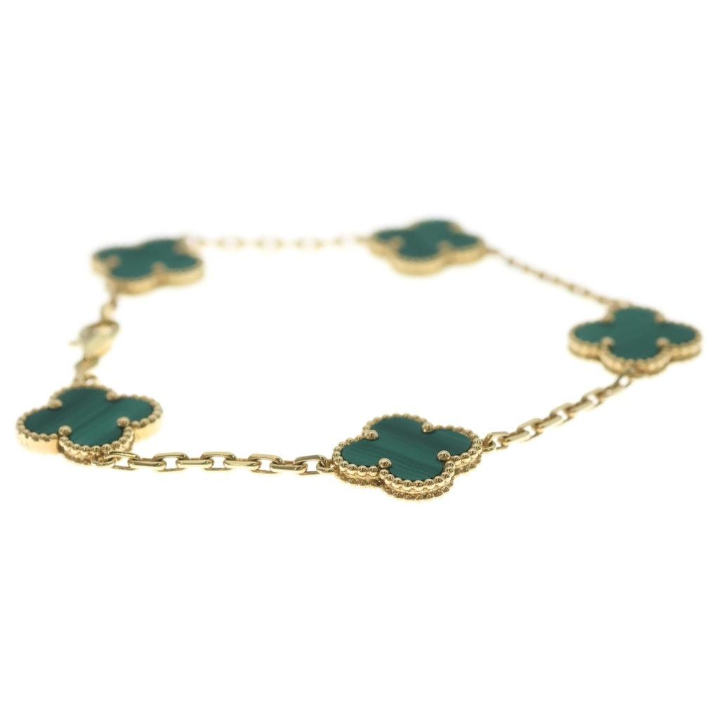 Van Cleef & Arpels(ヴァンクリーフアンドアーペル) 18KYG Vintage Alhambra Bracelet Malachite ヴィンテージアルハンブラ マラカイト ブレスレット イエローゴールド VCARL80900 レディース