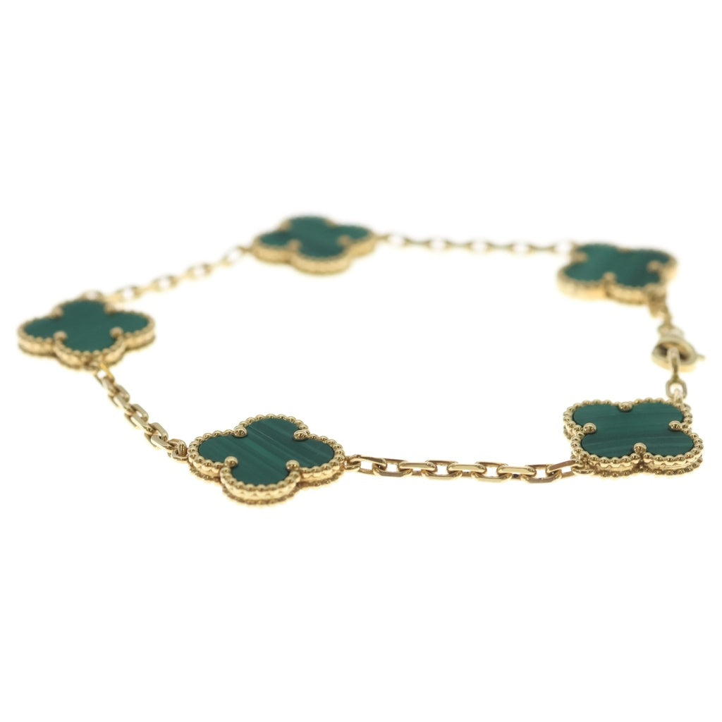 Van Cleef & Arpels(ヴァンクリーフアンドアーペル) 18KYG Vintage Alhambra Bracelet Malachite ヴィンテージアルハンブラ マラカイト ブレスレット イエローゴールド VCARL80900 レディース