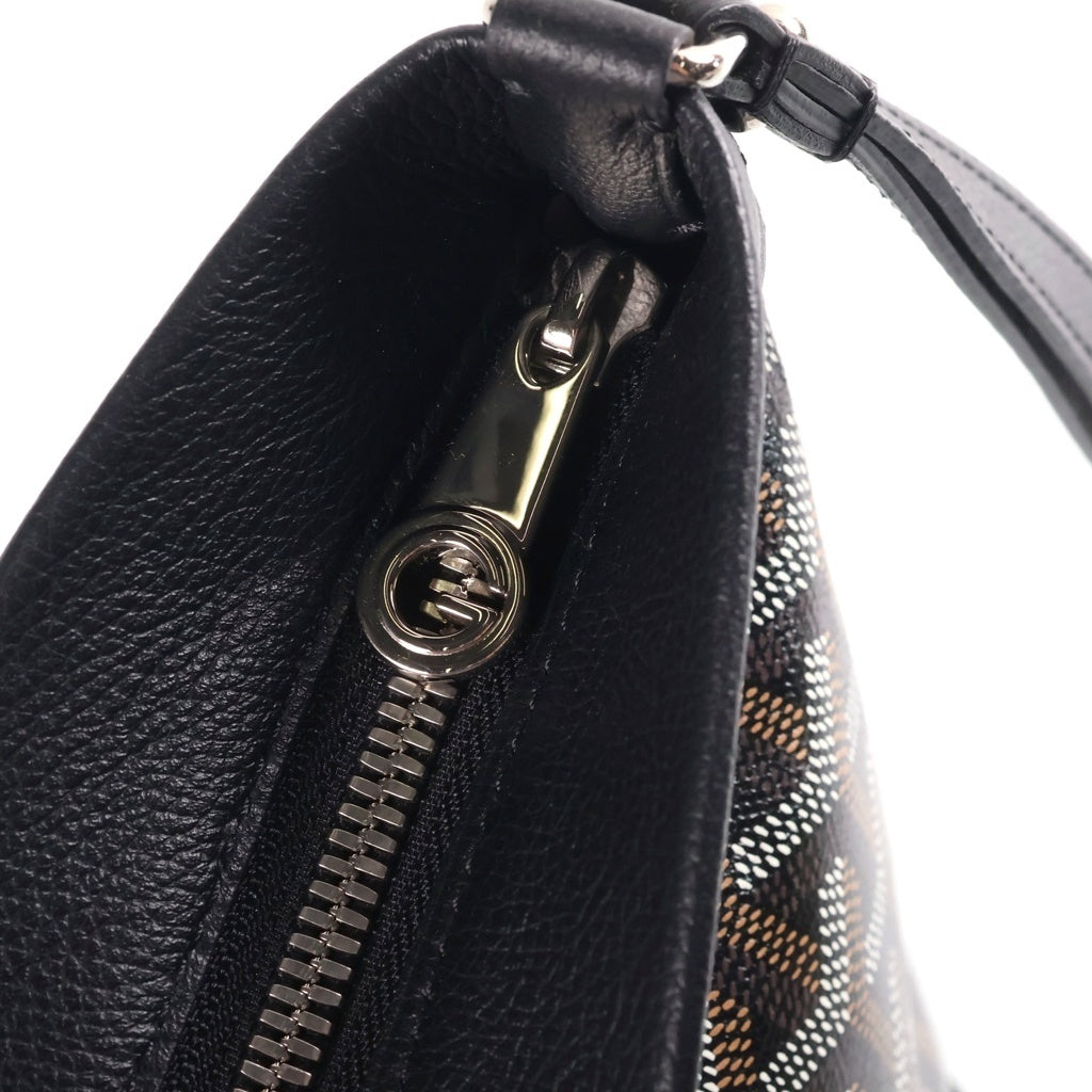 GOYARD(ゴヤール) Conti Pouch コンティポーチ PVCレザーハンドバッグ クラッチバッグ ブラック レディース