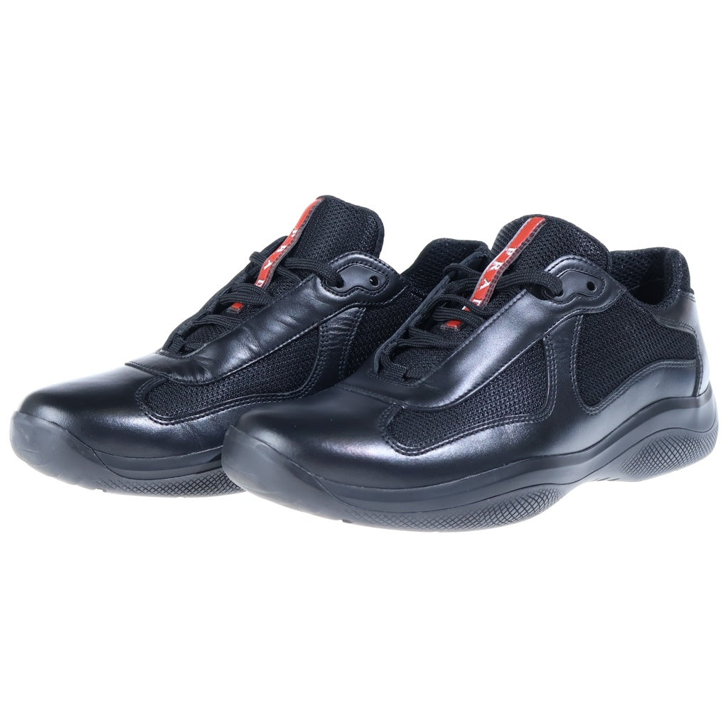 PRADA SPORT(プラダ スポーツ) American Cup Leather Sneakers アメリカズカップ ローカットスニーカー ブラック PS0906