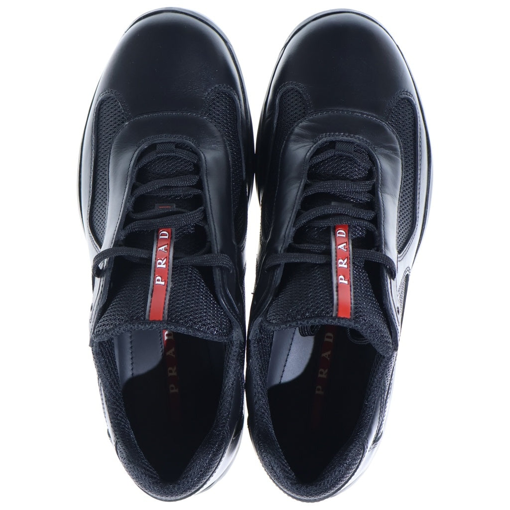 PRADA SPORT(プラダ スポーツ) American Cup Leather Sneakers アメリカズカップ ローカットスニーカー ブラック PS0906