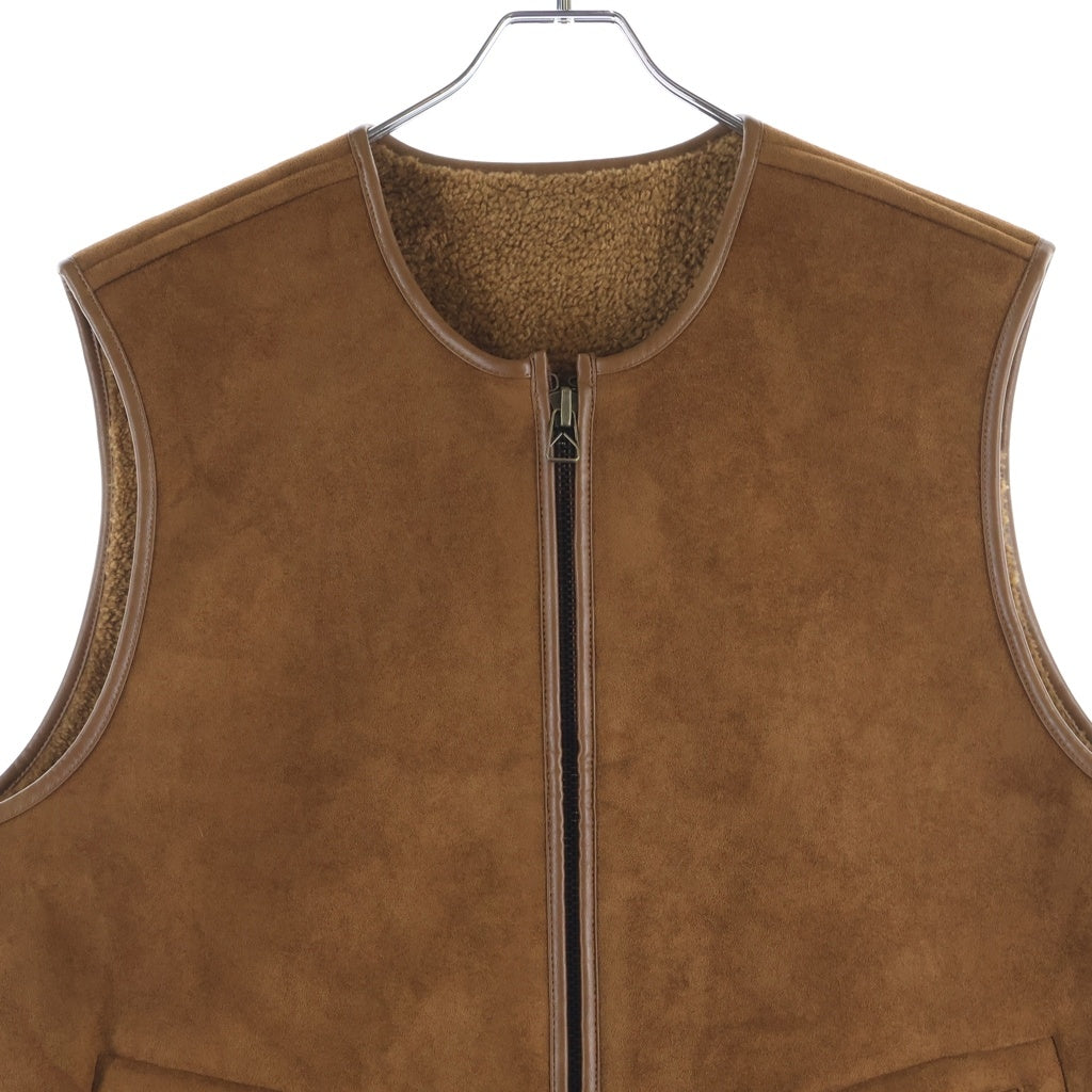 GDC(ジーディーシー) 25AW Vegan Mouton Vest フェイクムートンベスト ブラウン GD0241